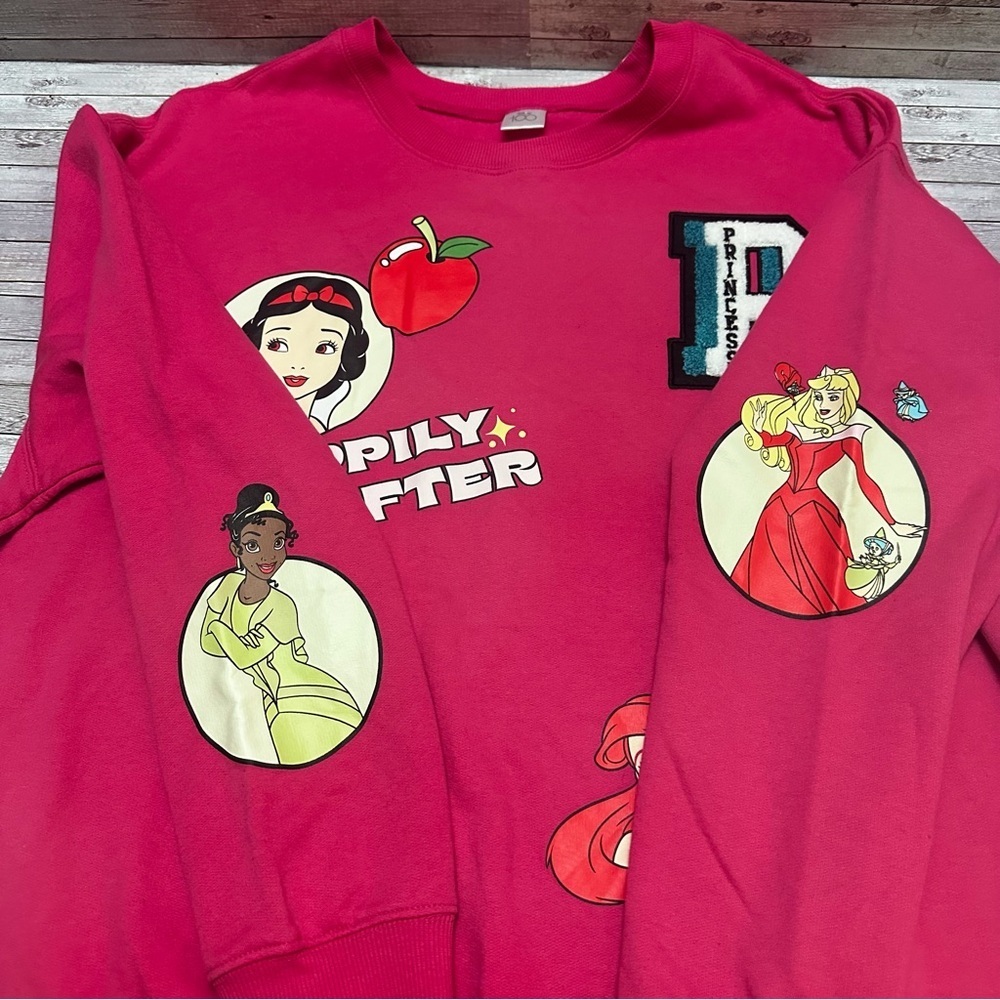 Disney Pink Happily Ever After Crew Neck Sweater XL - Picture 9 of 10
